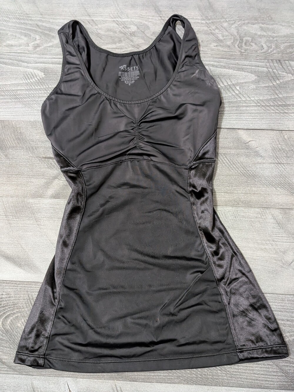 Women’s Black Ruched Shapewear Tank Top Size Small
